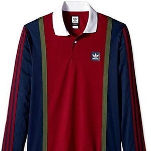 Adidas Originals Men’s Burgundy Rugby Polo Small